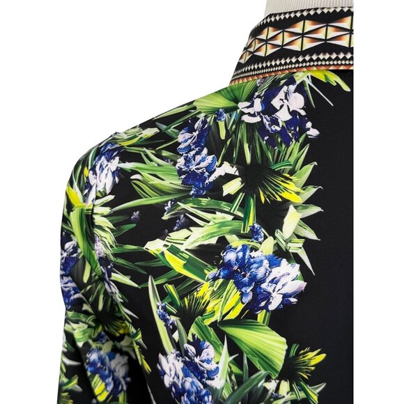 Vtg Y2K Wielisa 100% Silk Floral Button Down L/S Blouse | Quiet Luxury Resort XS - Picture 10 of 16